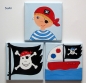 kleiner Pirat  3-teiliges Bild fürs Kinderzimmer