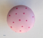 Möbelknauf Punkte "pastellrosa" mit rosa Punkten