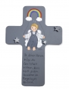 Schutzengel Kreuz "Lucas " mit Holzsternen und Regenbogen