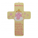 Schutzengel Kreuz "Lotte" gelb-rosa